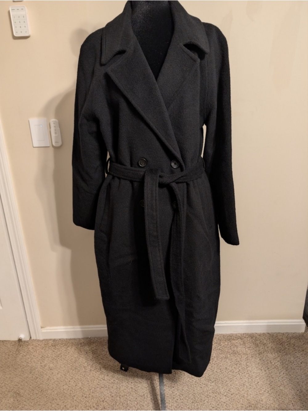 Quince Camel-Hair Double Breasted Long Coat